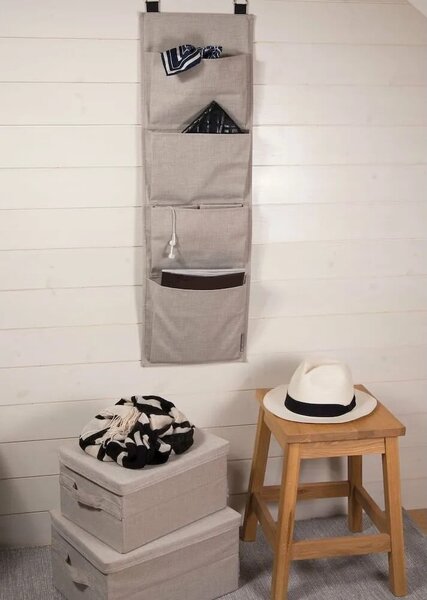 Fekete fedeles textil tárolódoboz 35x26x19 cm Soft Storage – Bigso