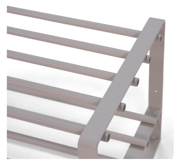 Szürkésbarna fém cipőtartó 70x29x27 cm Rex – Spinder Design