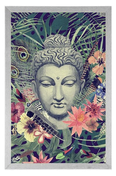 Poszter Buddha exotikus háttérrel