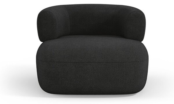 Fekete buklé fotel Jenny – Micadoni Home