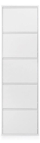 Fehér fém billenő ajtós cipőtartó 50x169x15 cm Ode – Kave Home