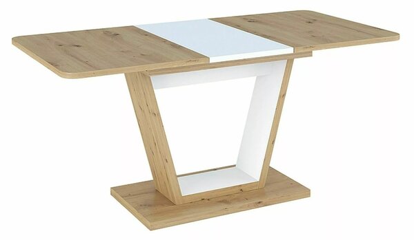 Nigel Kihúzható Étkezőasztal Laminált Artisan Tölgy-Fehér Modern
