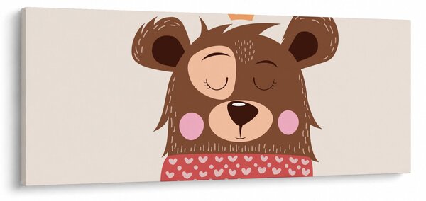 Kép - Teddy maci piros sállal (120x50 cm)