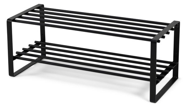 Fekete fém cipőtartó 70x29x27 cm Rex – Spinder Design