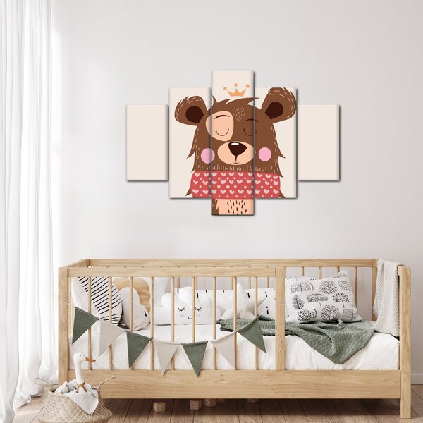 Kép - Teddy maci piros sállal (150x105 cm)