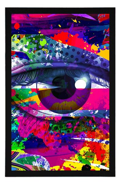 Poszter szem v pop-art stílusban