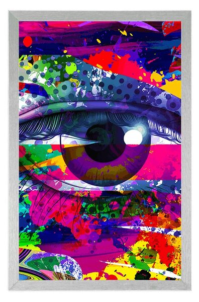Poszter szem v pop-art stílusban