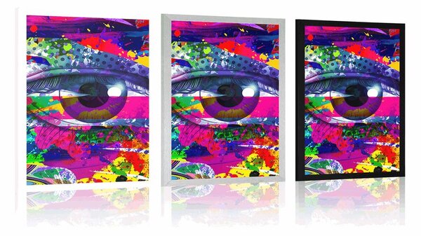Poszter szem v pop-art stílusban