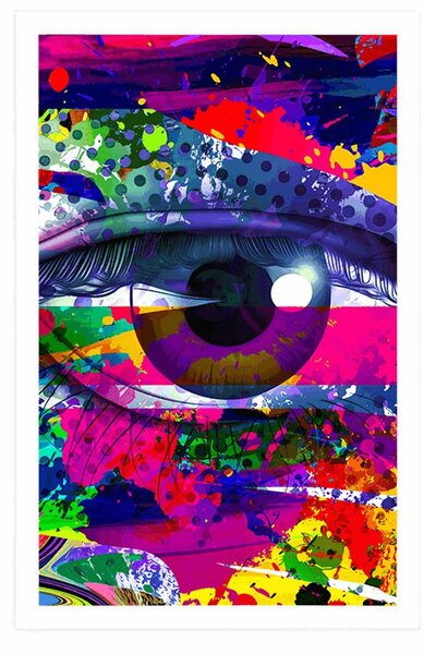Poszter szem v pop-art stílusban