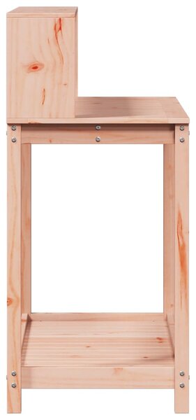 Tömör duglászfenyő ültetőasztal polcokkal 108 x 50 x 109,5 cm
