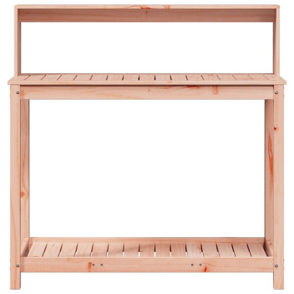 Tömör duglászfenyő ültetőasztal polcokkal 108 x 50 x 109,5 cm