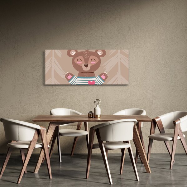 Kép - Mackó csíkos pólóban (120x50 cm)