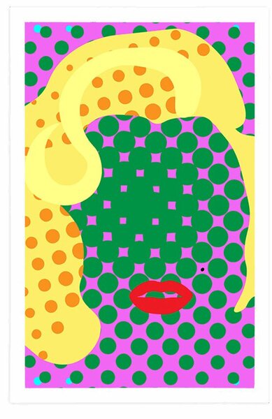 Poszter Marilyn Monroe v pop art stílusban