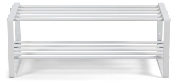 Fehér fém cipőtartó 70x29x27 cm Rex – Spinder Design