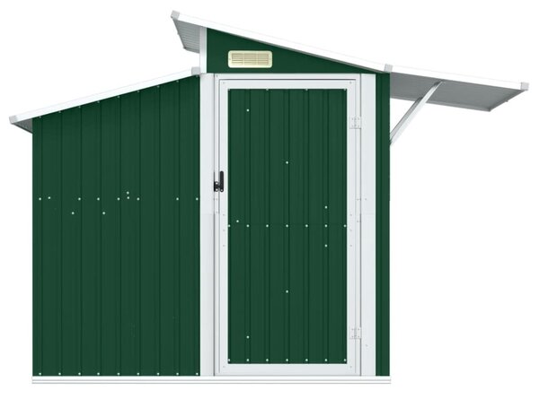 Zöld horganyzott acél kerti fészer 270 x 130 x 208,5 cm