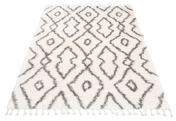 Krémszínű KORY puha shaggy szőnyeg Méret: 140x200 cm