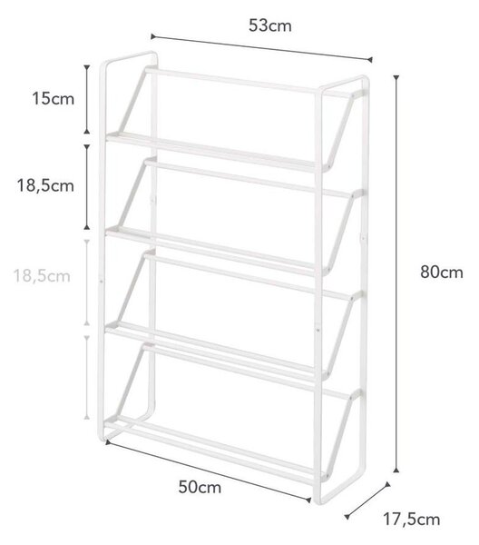 Fehér fém cipőtartó állvány Frame – YAMAZAKI