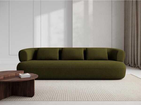 Zöld buklé kanapé 226 cm Jenny – Micadoni Home