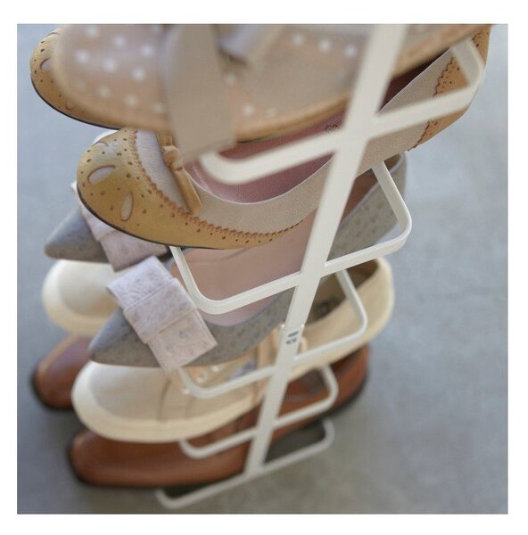 Fehér fém cipőtartó állvány Tower Shoe Rack – YAMAZAKI