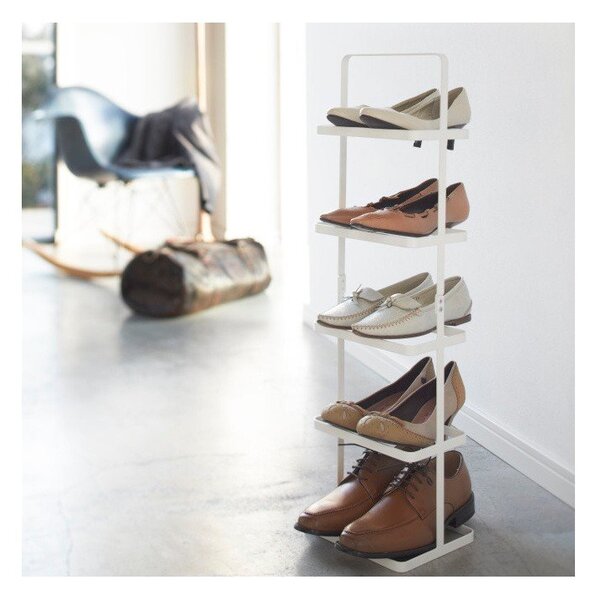 Fehér fém cipőtartó állvány Tower Shoe Rack – YAMAZAKI