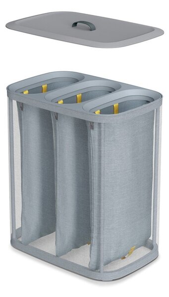 Szürke textil szennyeskosár 90 l Tota Trio – Joseph Joseph