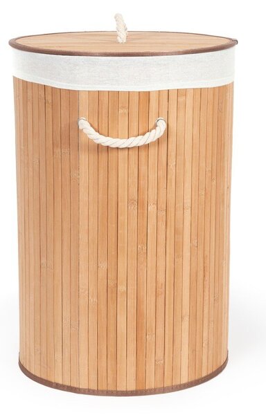Round kerek bambusz szennyeskosár - Compactor