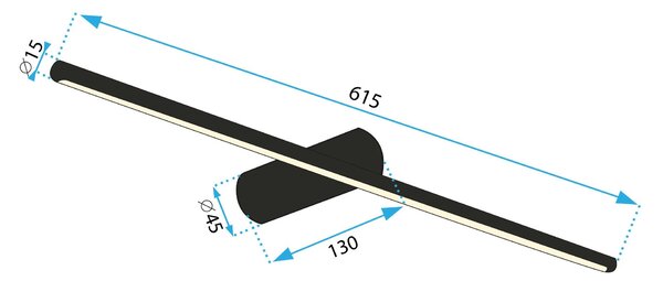Fali lámpa LED 60CM APP1348 OLD GOLD