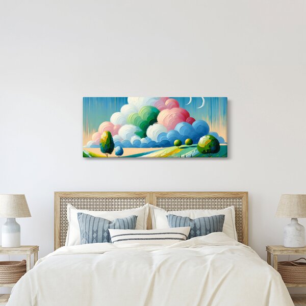 Kép - Tájkép felhővel (120x50 cm)