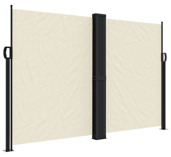 Krémszínű behúzható oldalsó napellenző 160 x 600 cm