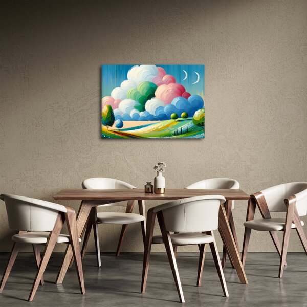 Kép - Tájkép felhővel (70x50 cm)