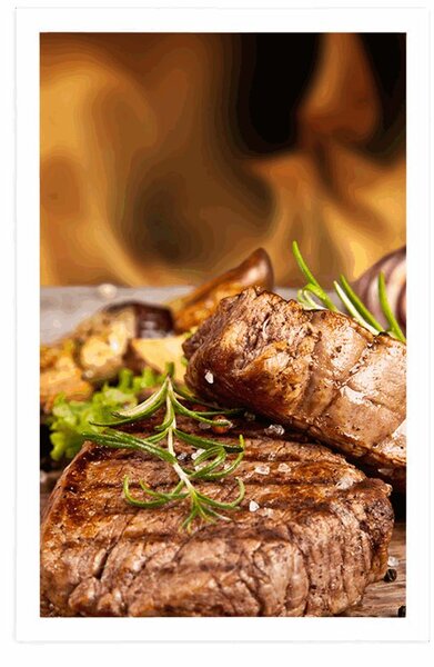 Poszter grillezett marha steak