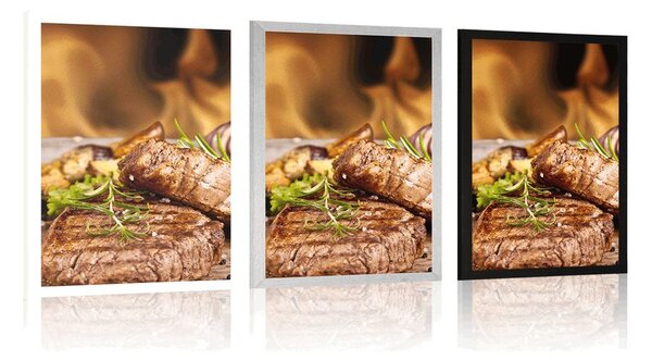 Poszter grillezett marha steak