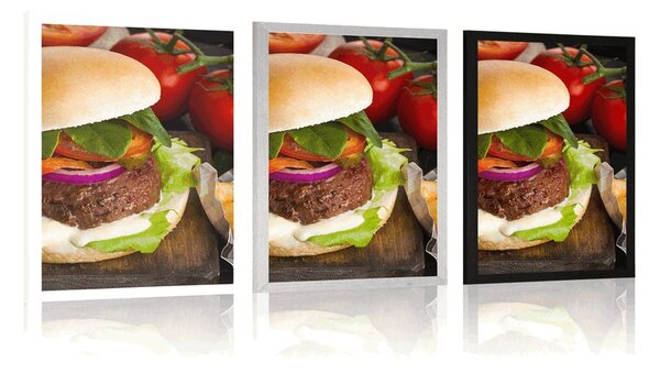 Poszter amerikai hamburger
