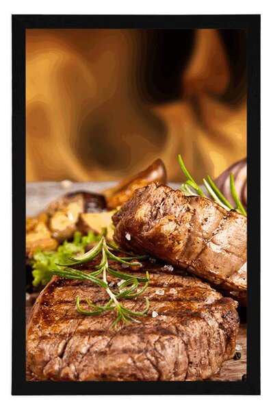 Poszter grillezett marha steak