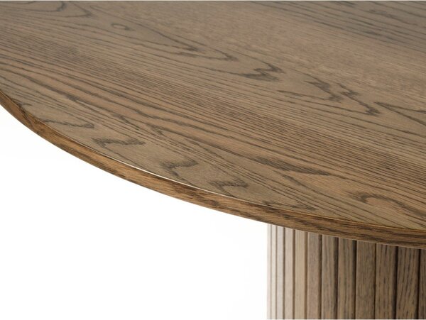 Kerek étkezőasztal tölgyfa dekorral ø 120 cm Nola – Unique Furniture