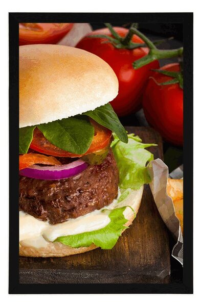 Poszter amerikai hamburger