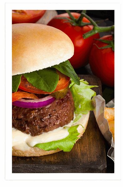 Poszter amerikai hamburger