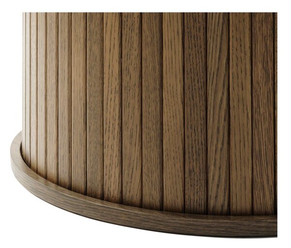 Kerek étkezőasztal tölgyfa dekorral ø 120 cm Nola – Unique Furniture