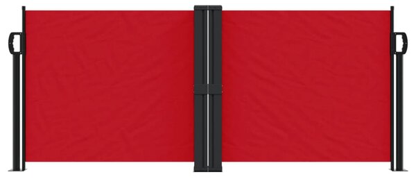 VidaXL piros behúzható oldalsó napellenző 100 x 600 cm