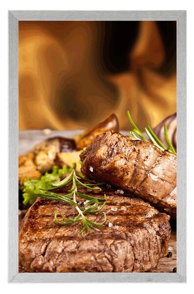 Poszter grillezett marha steak
