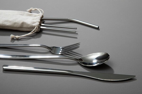 Ezüstszínű rozsdamentes acél evőeszköz készlet 6 db-os Mimo – Premier Housewares