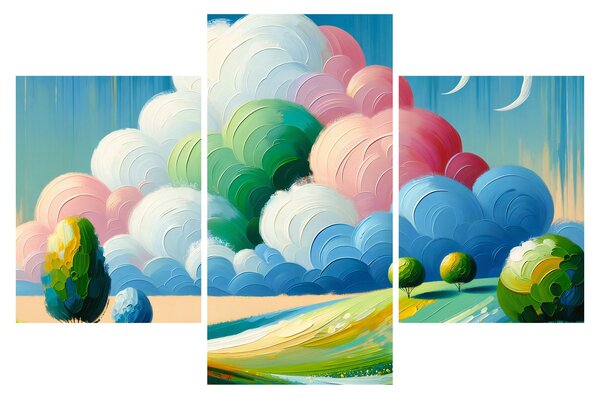 Kép - Tájkép felhővel (90x60 cm)