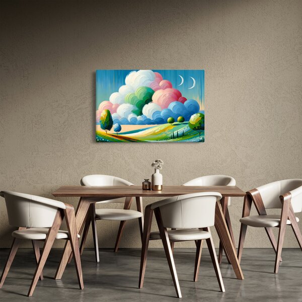 Kép - Tájkép felhővel (90x60 cm)
