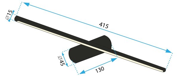 Fali lámpa LED 40CM APP1347 OLD GOLD