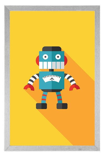 Poszter vidám robot