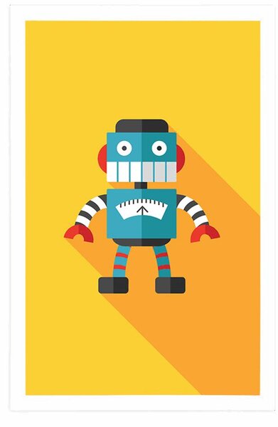Poszter vidám robot