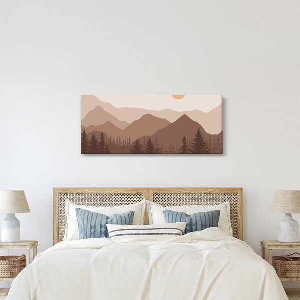 Kép - Barna hegyek N⁰1 (120x50 cm)