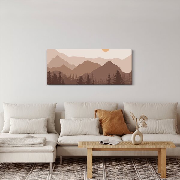 Kép - Barna hegyek N⁰1 (120x50 cm)