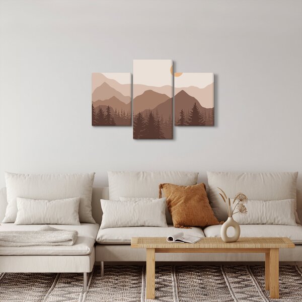 Kép - Barna hegyek N⁰1 (90x60 cm)