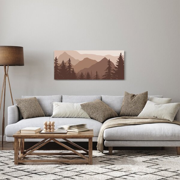 Kép - Barna hegyek N⁰2 (120x50 cm)